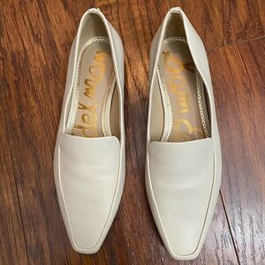 White Sam Edelman slip on flats